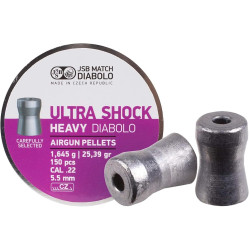 JSB Ultra Shock .22 (5.5) Cal, 25.39 Grains, Hollowpoint, 150ct