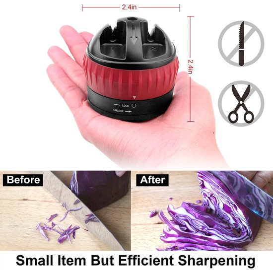 Knife Sharpener with Non-Slip Suction Cup, Hand-Free 2-Stage Professional Kitchen Knife Sharpener Knife Sharpener with Non-Slip Suction Cup, Hand-Free 2-Stage Professional Kitchen Knife Sharpener