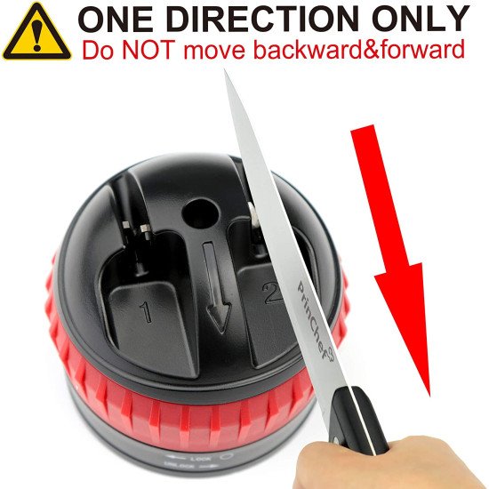 Knife Sharpener with Non-Slip Suction Cup, Hand-Free 2-Stage Professional Kitchen Knife Sharpener Knife Sharpener with Non-Slip Suction Cup, Hand-Free 2-Stage Professional Kitchen Knife Sharpener
