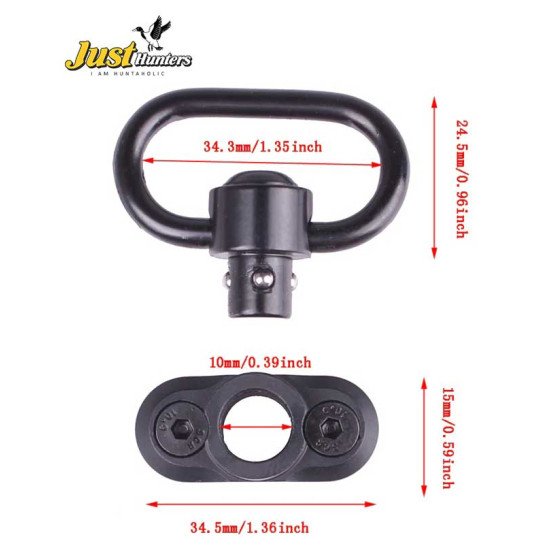 Quick Detach Release QD Sling Swivel Scope M-Lok Sling Mount Quick Detach Release QD Sling Swivel Scope M-Lok Sling Mount