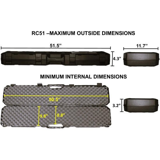 MTM RC51 Single Scoped Rifle Case 51'' Made in USA MTM RC51 Single Scoped Rifle Case 51'' Made in USA