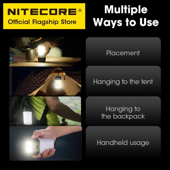 NITECORE 3-in-1 LR70 Camping Lantern USB-C Rechargeable Flashlight NITECORE 3-in-1 LR70 Camping Lantern USB-C Rechargeable Flashlight