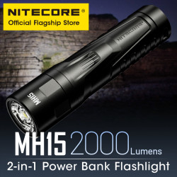 NITECORE MH15 USB-C Rechargeable Flashlight LED 18W QC Fast Charge EDC Torch Light As Power Bank, Built in 21700 Li-ion Battery NITECORE MH15 USB-C Rechargeable Flashlight LED 18W QC Fast Charge EDC Torch Light As Power Bank, Built in 21700 Li-ion Battery