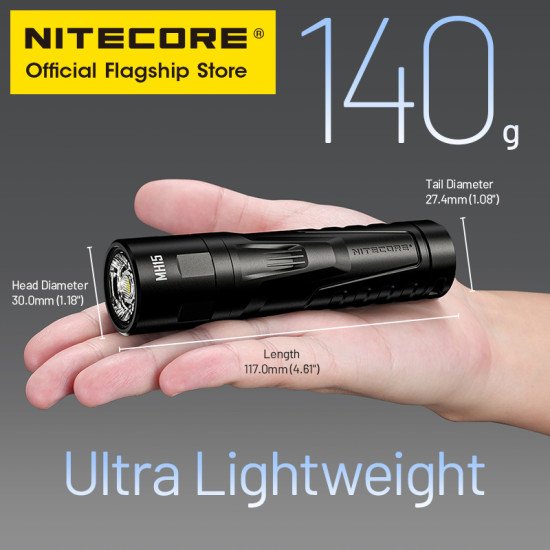 NITECORE MH15 USB-C Rechargeable Flashlight LED 18W QC Fast Charge EDC Torch Light As Power Bank, Built in 21700 Li-ion Battery NITECORE MH15 USB-C Rechargeable Flashlight LED 18W QC Fast Charge EDC Torch Light As Power Bank, Built in 21700 Li-ion Battery