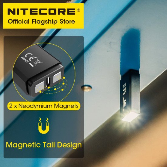 NITECORE TIP2 Flashlight Mini Keychain Light Dual-Core Magnetic NITECORE TIP2 Flashlight Mini Keychain Light Dual-Core Magnetic