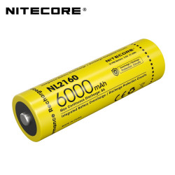 Nitecore NL2160, 6000mAh, High Capacity 3.6V, 21700 Rechargable Battery Nitecore NL2160, 6000mAh, High Capacity 3.6V, 21700 Rechargable Battery