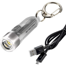 Nitecore Tiki Keychain Flashlight with UV High CRI Lights, 300 Lumens USB Rechargeable