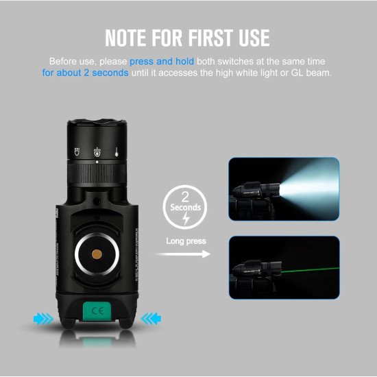 OLIGHT Baldr Pro R 1350 Lumens Magnetic USB Rechargeable Tactical Flashlight with Green Laser OLIGHT Baldr Pro R 1350 Lumens Magnetic USB Rechargeable Tactical Flashlight with Green Laser