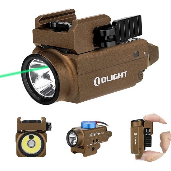 OLIGHT Baldr S 800 Lumens Compact Rail Mount Weaponlight with Green Beam and White LED Combo