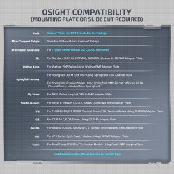 OLIGHT Osight 3 MOA Rechargeable Green Dot Open Reflex Sight with Charging Cover, Tactical Parallax-Free Sight, Picatinny Mount Compatible