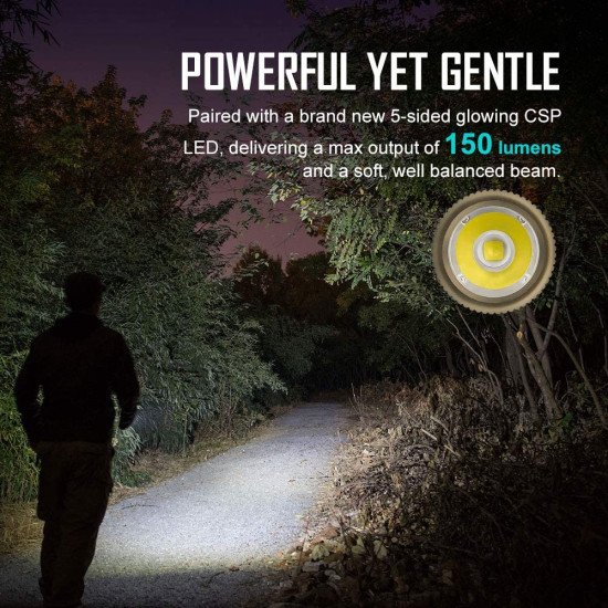 OLIGHT i1R 2 EOS 150 Lumens Tiny Rechargeable Keychain Flashlight EDC Desert Tan