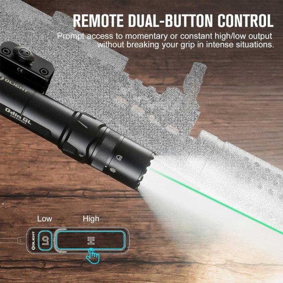OLIGHT Odin GL Tactical Flashlight 1500 Lumens Picatinny Mounted