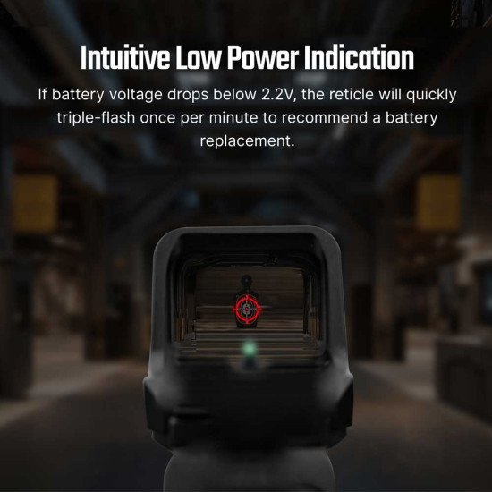 Osight C 3 MOA Dot & 32 MOA Circle Multi-Reticle System Red Dot Sight with Large Window and Side-Loading Battery
