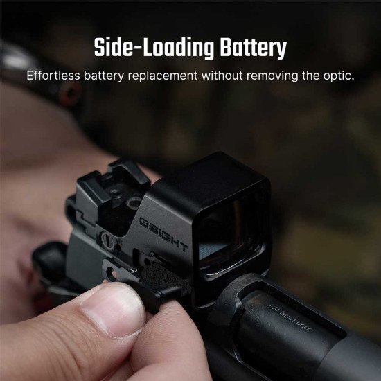 Osight C 3 MOA Dot & 32 MOA Circle Multi-Reticle System Red Dot Sight with Large Window and Side-Loading Battery