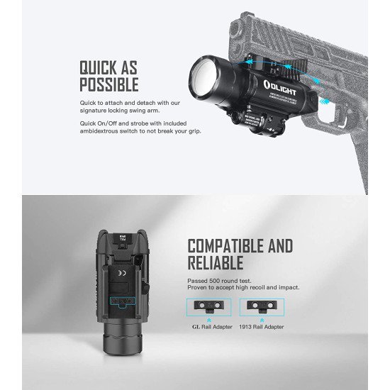 Olight Baldr IR Weapon Tactical Light 1350 Lumens