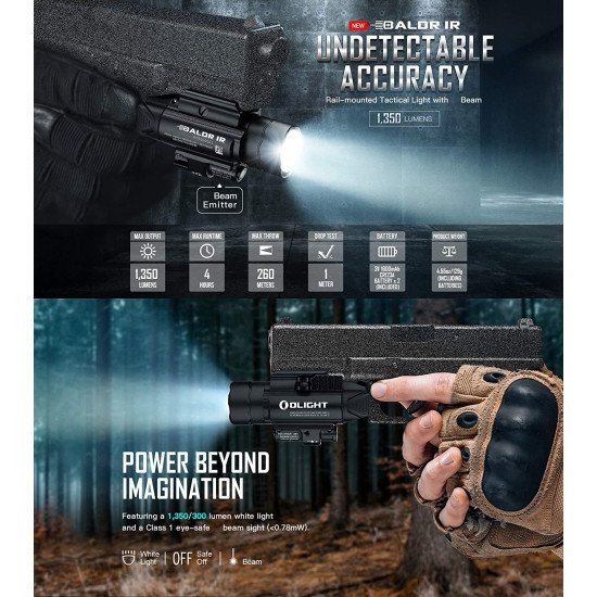 Olight Baldr IR Weapon Tactical Light 1350 Lumens