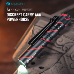 Olight I3T EOS Black Lava EDC Slim Tail Switch Flashlight, 180 Lumens
