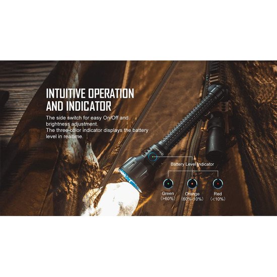 Olight Javelot Turbo 1300 Lumen 1421 Yards Long Throw Rechargeable Flashlight Kit