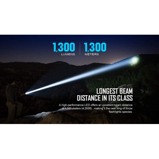Olight Javelot Turbo 1300 Lumen 1421 Yards Long Throw Rechargeable Flashlight Kit
