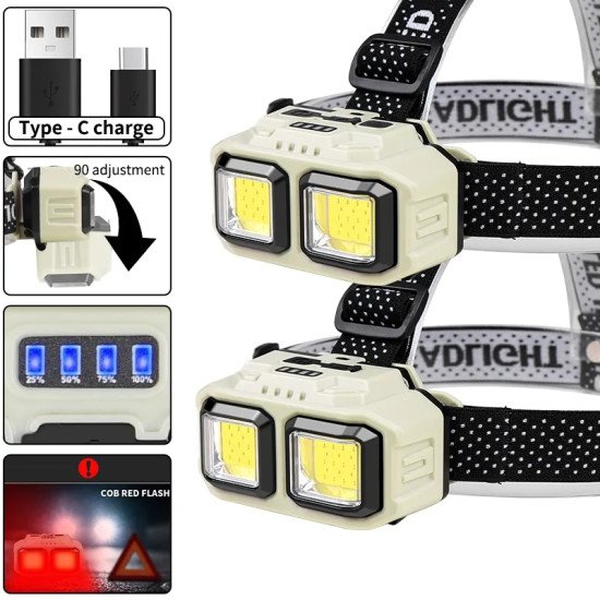 Powerful LED Headlamp USB Rechargeable for Camping Fishing Mining Powerful LED Headlamp USB Rechargeable for Camping Fishing Mining