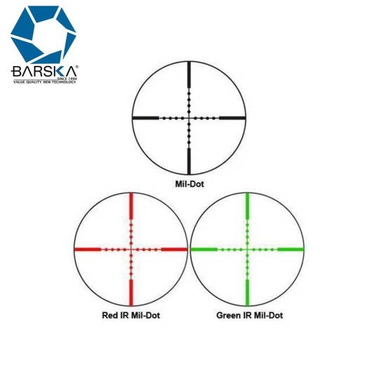 Barska 4x30 Electro Sight Multi-Rail Riflescope Illuminated Red/Green Mil-Dot Reticle, Integrated Picatinny Mount Barska 4x30 Electro Sight Multi-Rail Riflescope Illuminated Red/Green Mil-Dot Reticle, Integrated Picatinny Mount