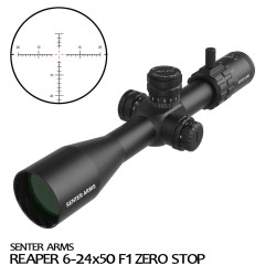 Senter Arms Reaper 6-24x50 F1 Zero Stop FFP Rifle Scope