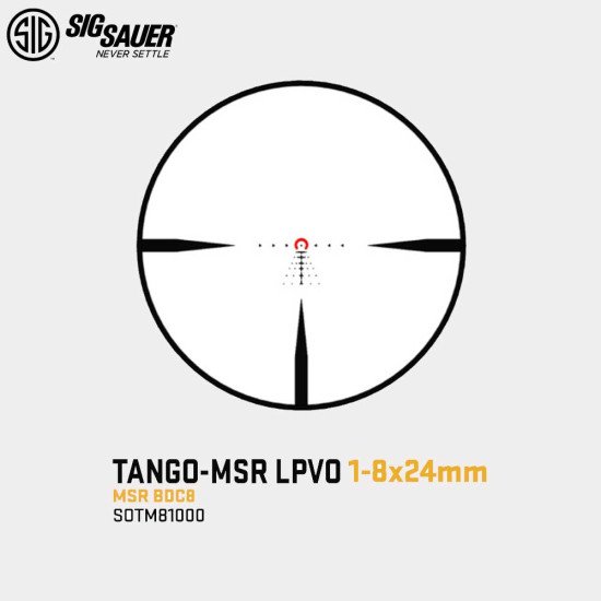 SIG SAUER TANGO-MSR 1-8X24mm LPVO SFP SIG SAUER TANGO-MSR 1-8X24mm LPVO SFP