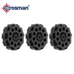 Crosman Triple Threat Vigilante 357 Steel 4.5mm Pellet Rotary Clip Magazine Pack of 3