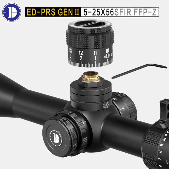 Discovery Optics ED-PRS GENⅡ 5-25X56 SFIR  FFP MRAD ZERO-STOP 34MM Professional Scope