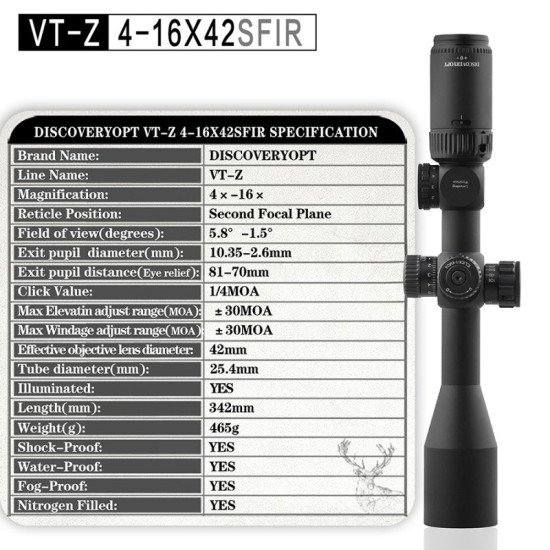 Discovery Optics VT-Z 4-16X42SFIR SCOPE
