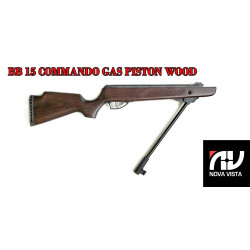 NOVA VISTA BB15 COMMANDO AIR GUN 5.5MM/0.22 Cal. with GAS PISTON Wooden