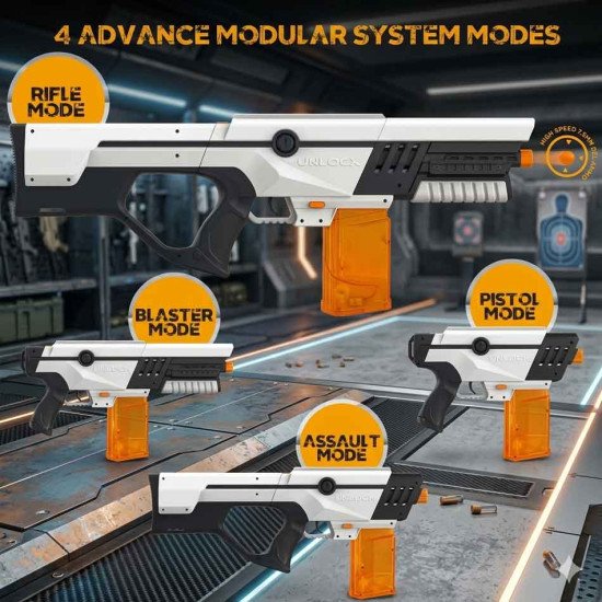 UnlocX 4 in 1 Modular Gel Ball Blaster - Electric Detachable Fully Automatic UnlocX 4 in 1 Modular Gel Ball Blaster - Electric Detachable Fully Automatic