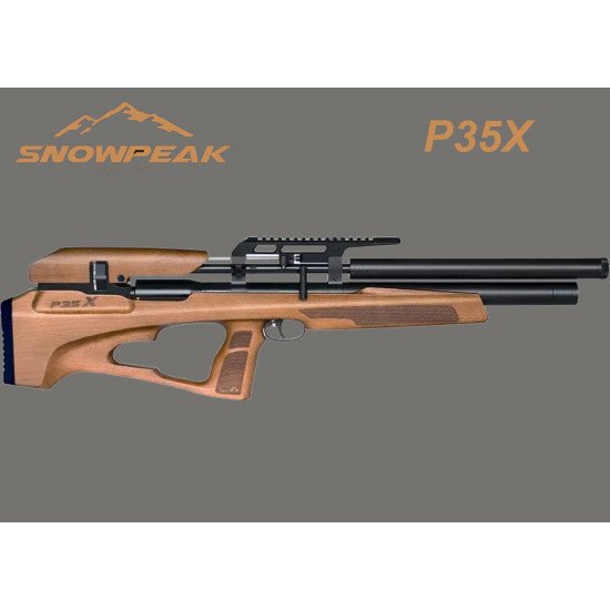 Snowpeak P35X Wood Air Rifle .22 Cal. with Power Plenum Snowpeak P35X Wood Air Rifle .22 Cal. with Power Plenum