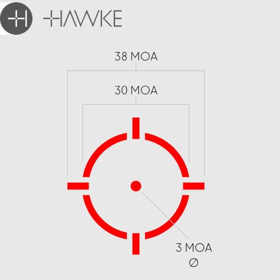Hawke Endurance Reflex Sight 3 MOA Dot Weaver Rail and RMSc Mount Hawke Endurance Reflex Sight 3 MOA Dot Weaver Rail and RMSc Mount