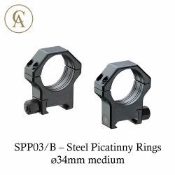 Contessa Rifle Scope SPP02/B – Steel Picatinny Rings ø 30mm Medium