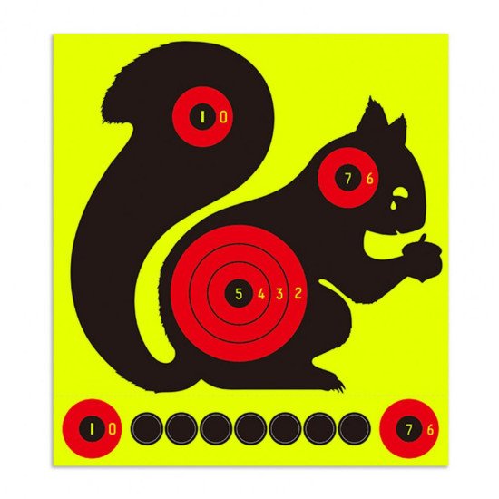 10 Pcs Adhesive Shooting Target Papers Squirrel Fluorescent Sticker 10 Pcs Adhesive Shooting Target Papers Squirrel Fluorescent Sticker