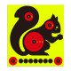 10 Pcs Adhesive Shooting Target Papers Squirrel Fluorescent Sticker 10 Pcs Adhesive Shooting Target Papers Squirrel Fluorescent Sticker