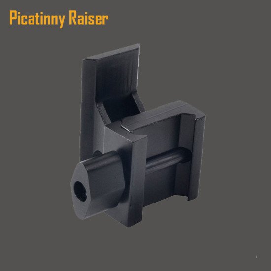 High Profile Compact Picatinny Rail Riser Mount for Red Dot Reflex Sight, 1" High, 3 Slots