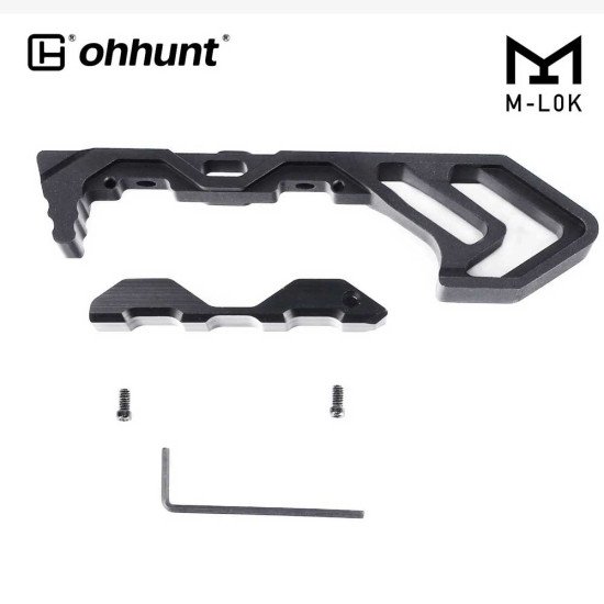 M-LOK Handstop Barricade Stop Aluminum Angled Foregrip for AR-15 AR-10 - Black M-LOK Handstop Barricade Stop Aluminum Angled Foregrip for AR-15 AR-10 - Black