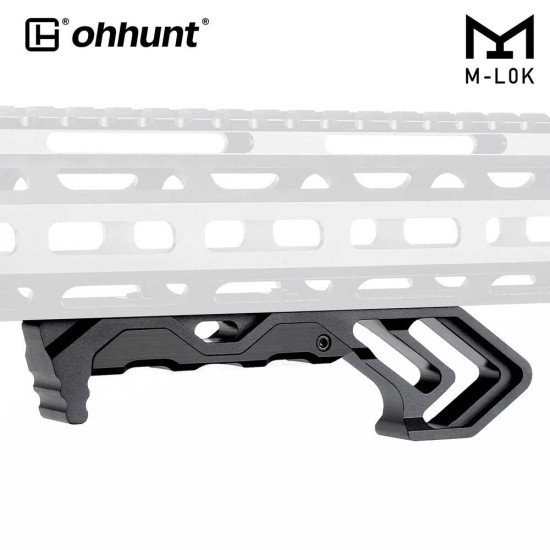 M-LOK Handstop Barricade Stop Aluminum Angled Foregrip for AR-15 AR-10 - Black M-LOK Handstop Barricade Stop Aluminum Angled Foregrip for AR-15 AR-10 - Black