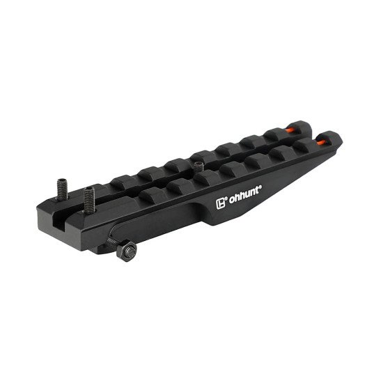 ohhunt AK 47/74 and Saiga Rear Sight Rail Mount with Fiber Optic for Red Dot Sight