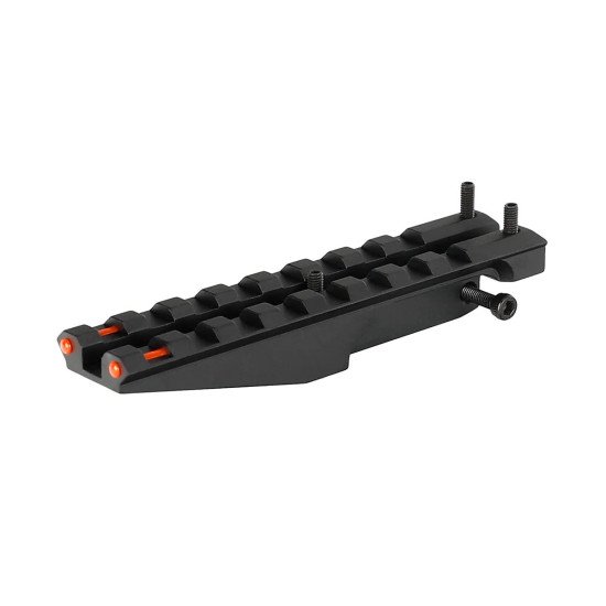 ohhunt AK 47/74 and Saiga Rear Sight Rail Mount with Fiber Optic for Red Dot Sight