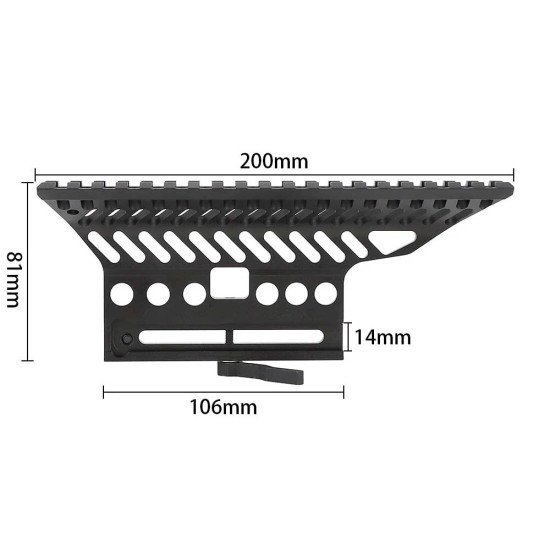 Ohhunt B-13 Classic AK Side Optic Mount Quick Detach Scope Rail Base Low Weight and Strength Picatinny Mounting Black Ohhunt B-13 Classic AK Side Optic Mount Quick Detach Scope Rail Base Low Weight and Strength Picatinny Mounting Black