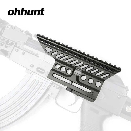 Ohhunt B-13 Classic AK Side Optic Mount Quick Detach Scope Rail Base Low Weight and Strength Picatinny Mounting Black Ohhunt B-13 Classic AK Side Optic Mount Quick Detach Scope Rail Base Low Weight and Strength Picatinny Mounting Black