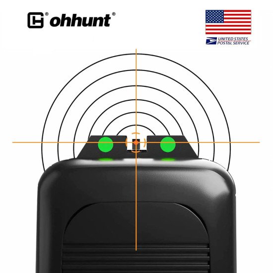 ohhunt® Green Red Fiber Optic Sight Front & Rear Sights for Glock Pistols ohhunt® Green Red Fiber Optic Sight Front & Rear Sights for Glock Pistols