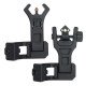 Ohhunt hhunt 45 Degree Offset Flip Up Front and Backup Rear Sight with Green Red Fiber Optic Dot