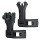 Ohhunt hhunt 45 Degree Offset Flip Up Front and Backup Rear Sight with Green Red Fiber Optic Dot