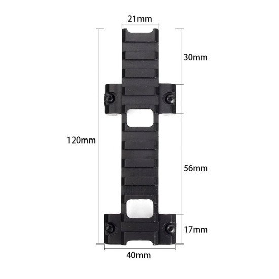 Ohhunt Low Profile Bidirectional MP5 Claw Optic Mount Picatinny Rail Ohhunt Low Profile Bidirectional MP5 Claw Optic Mount Picatinny Rail