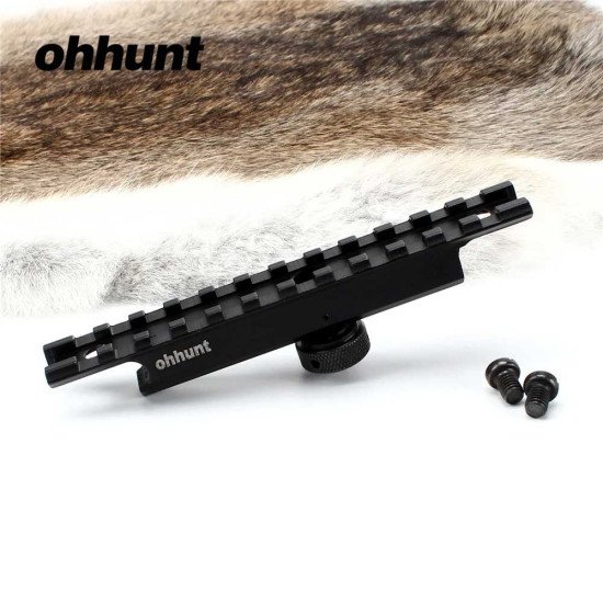 Ohhunt Standard AR Carry Handle Rail Mount 12 Slots Hunting 20mm Picatinny Rail Scope Mounts Base Ohhunt Standard AR Carry Handle Rail Mount 12 Slots Hunting 20mm Picatinny Rail Scope Mounts Base