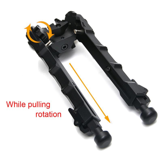 Tactical Hunting Rifle Bipod BR-4 Bolt Action Quick Detach Bipod fit 20mm Picatinny Rail for Rifle Scope Black Tan